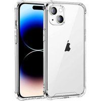 Phonillico® Case voor iPhone 15 - Schokbestendige bescherming Zachte siliconen Transparant