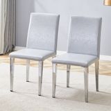 STILVORA Eetkamerstoel 90 Cm - Set Van 2 - Lichtgrijs