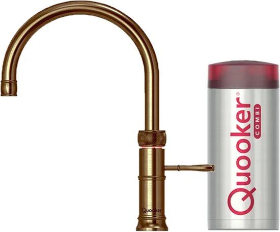 Quooker Classic Fusion Round kokendwaterkraan Messing Patina | Combi+