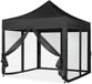VONROC Easy-Up Partytent - 3x3 m - Zwart
