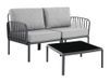Vente-unique Casilma 2-zits tuinmeubelset - kunststof - antracietgrijs