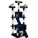 BAKAJI Krabpaal voor katten, sisalboom, speelplaats, katten, krassen, nagels, hoogte 170 cm (blauw)