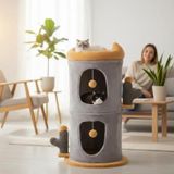 Merkloos Kleine kattenboom met comfortabele verblijven
