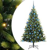 vidaXL Kunstkerstboom met scharnier 300 leds groen 180 cm