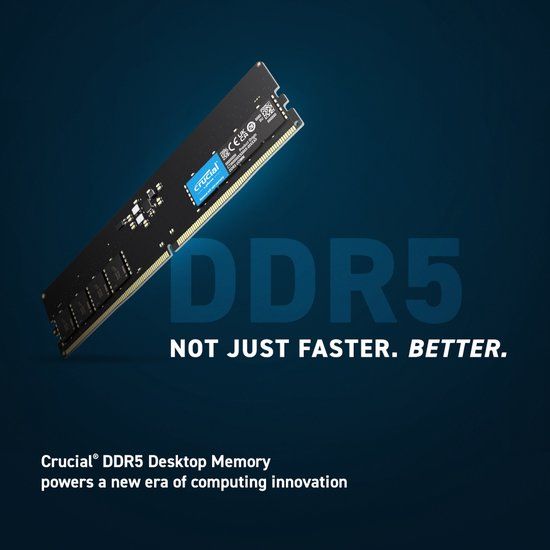Crucial CT32G56C46U5T geheugenmodule 32 GB 1 x 32 GB DDR5 288-pin DIMM ECC