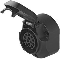 ProPlus Stekkerdoos 13-polig - Type Jaeger - Met Micro Switch - Zwart