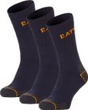 Caterpillar Heren Werksokken Navy Blauw 3-Pack - Maat 35-40
