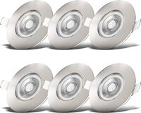 B.K.Licht - LED Inbouwspots badkamer - 6 stuks - dimbaar - Ø9cm - 3.000K - 460Lm - 5W - IP44