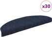 vidaXL Tapis d'escalier auto-adhésifs 30 pièces 65x21x4 cm bleu demi-rond grand