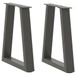 VidaXL Salontafelpoten 2 stuks V-vormig 38x(42-43,3) cm staal antraciet