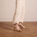 No Stress - Dames - Gouden leren sandalen met hak - Maat 40