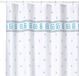 MSV Polyester douchegordijn 180 x 200 cm - blauwe spiralen, meerkleurig