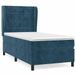 vidaXL Boxspringbed met matras, donkerblauw, 180x200 cm, fluweel
