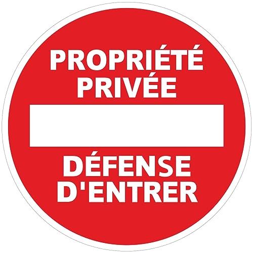 Sticker - Rond - 24 cm - Gelamineerd - Water- en UV-bestendig - Privé-eigendom