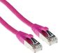 ACT Roze 2 meter LSZH SFTP CAT6A patchkabel snagless met RJ45 connectoren FB8802