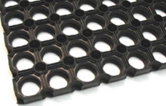 IVOL Rubber door mat ring mat 40 x 60 cm - Black