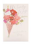 UK Greetings Valentijnsdag kaart voor vrouw - bloem boeket ontwerp