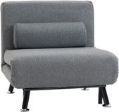 Homcom Inklapbare slaapbank slaapzetel inklapbare matras bed logeerbed grijs bank 833-066