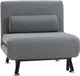 Homcom Inklapbare slaapbank slaapzetel inklapbare matras bed logeerbed grijs bank 833-066