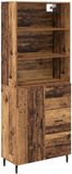 vidaXL Highboard Oud Hout 69,5 x 32,5 x 180 cm Bewerkt hout
