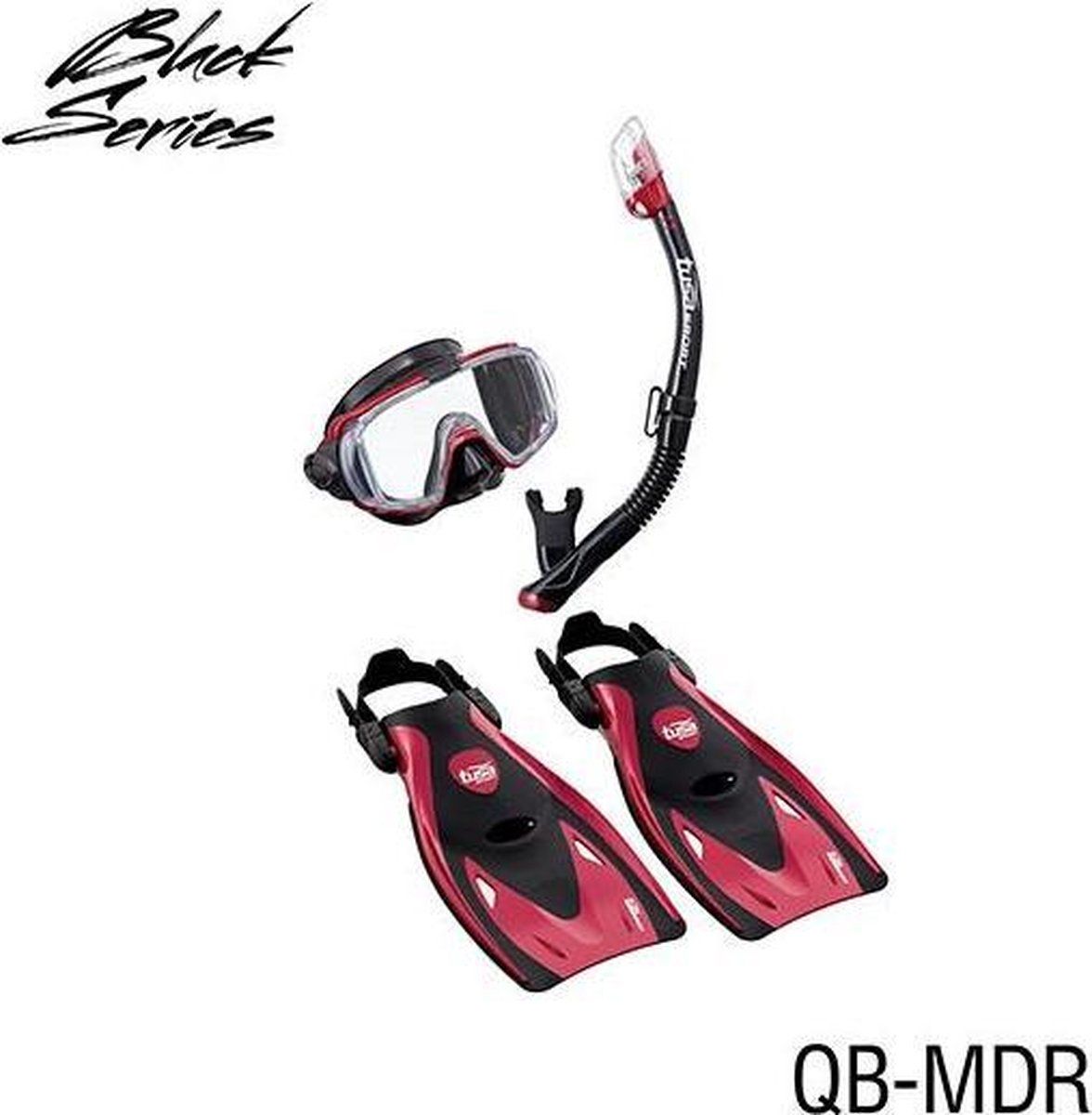 Tusa Visio Tri-Ex Travel snorkelset - Rood - Maat M (36-42)