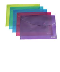 Rapesco Foolscap Bright Popper Wallet - Polypropyleen (PP)