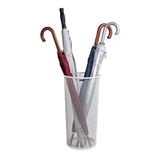 Mind Reader Paraplu-standaard, multifunctionele mesh opbergstandaard, organizer voor kantoor en entree, metalen gaas, wit