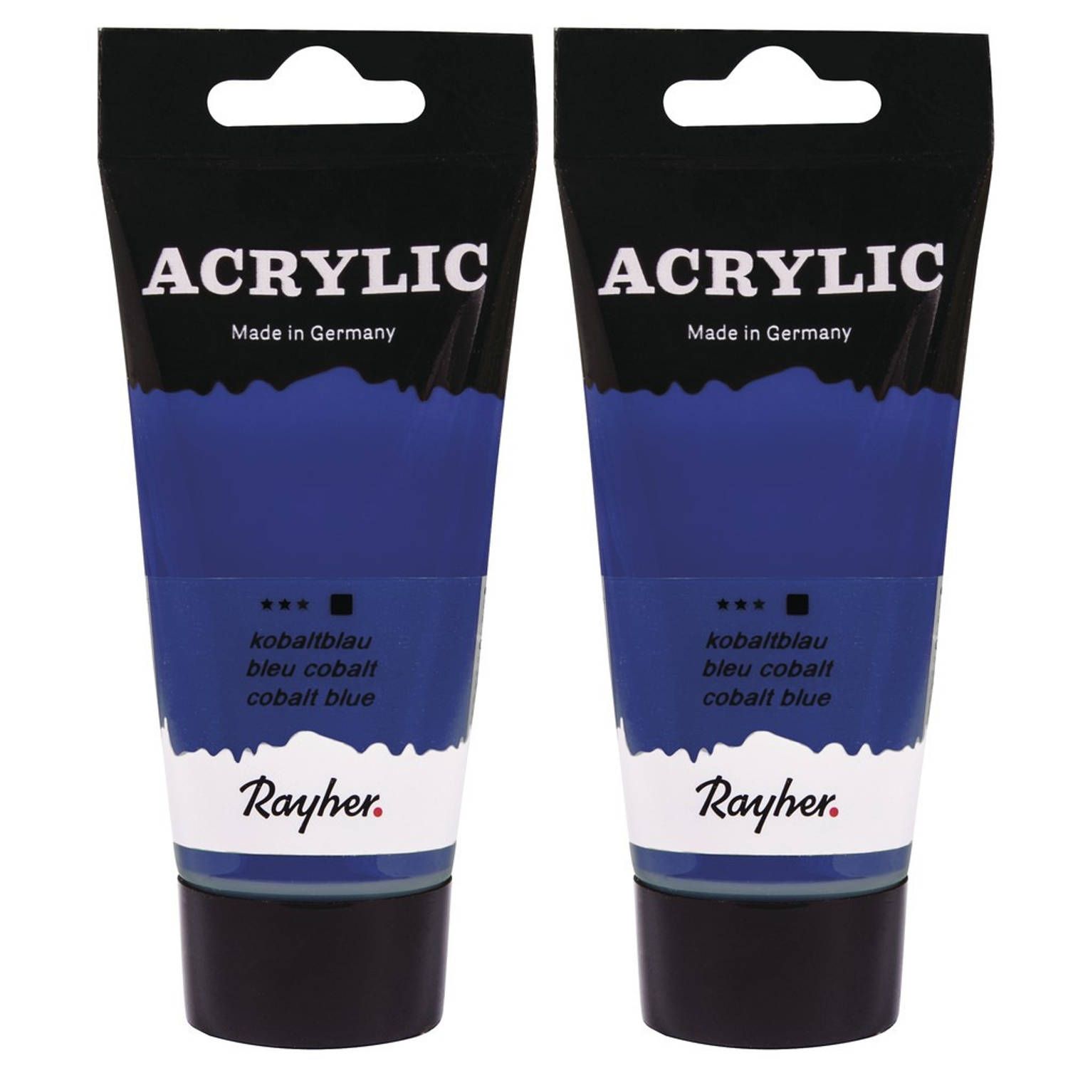 Rayher Hobby kobalt blauwe acrylverf/hobbyverf op waterbasis 75 ml - 8720576143889