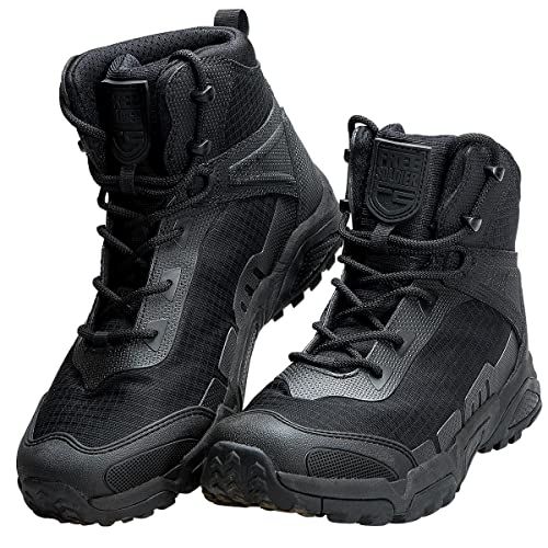 FREE SOLDIER Heren Mid High Veters Waterdichte Boots Army Combat schoenen, wandellaarzen, ademend, tactische