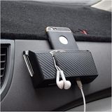 OEM Kivora B.V. Zelfklevende autovak, koolstofvezel patroon organizer, voor telefoon en zonnebril, auto-accessoires, geschikt voor het opbergen van sleutels, munten, pennen (Groot)