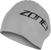 Zone3 Siliconen badmuts voor lang haar, unisex, zilver
