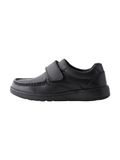 Next - Jongens - Leren schoenen met klittenbandsluiting, brede pasvorm - Zwart