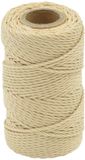 vidaXL Boottouw 2 mm 50 m Naturel