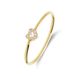 Lucardi Dames 14 karaat geelgouden ring met hart met zirkonia