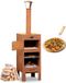 BluMill Outdoor Pizza Oven - Tuinhaard - BBQ - Inclusief Pizzasteen, Vuurpook en Thermometer - Terrashaard - Corten staal
