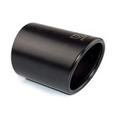 Ulter Sport Uitlaatsierstuk - Ovaal 95x65mm Schuin - Lengte 120mm - Montage 40-55mm - Zwart RVS
