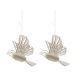 Cooee Design Lot de 2 décorations suspendues en forme d'oiseau en papier Sable