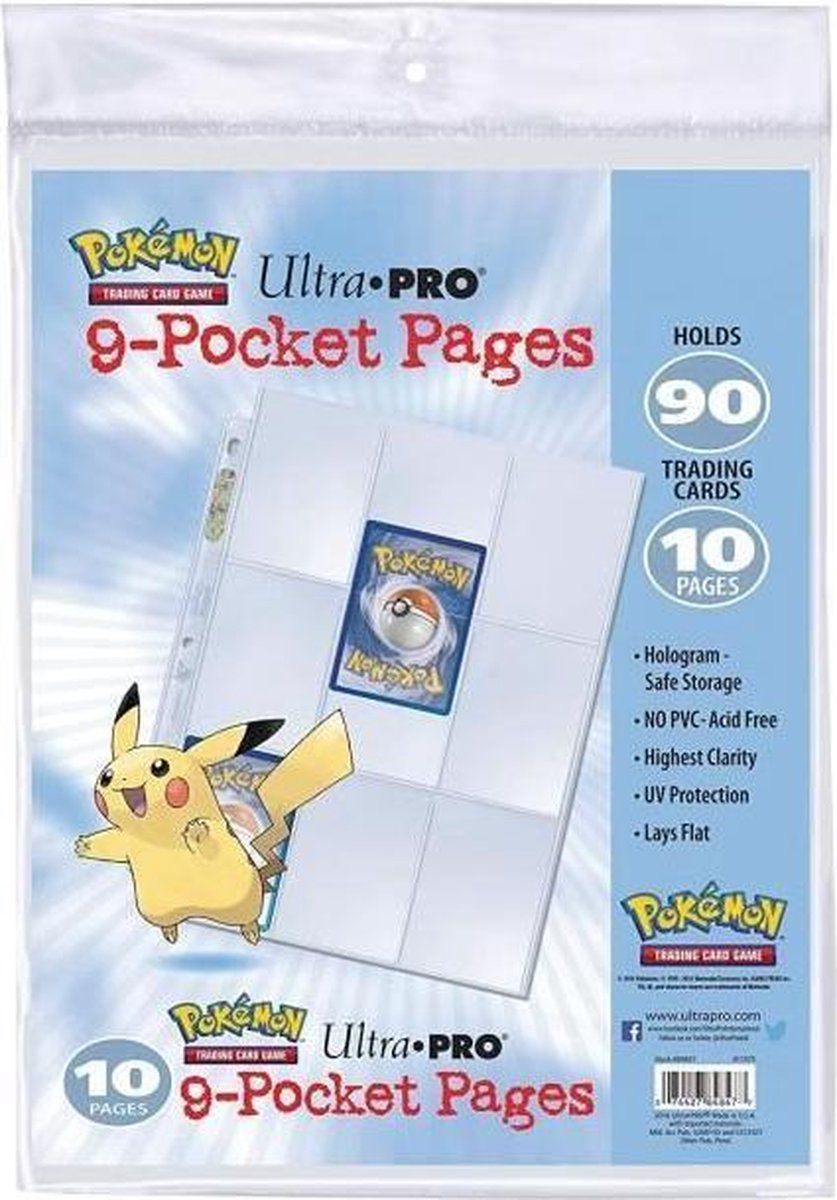 Pokemon Asmodee Hologram Pages POKEMON 9-Pocket 3hole 10 Pages - EN