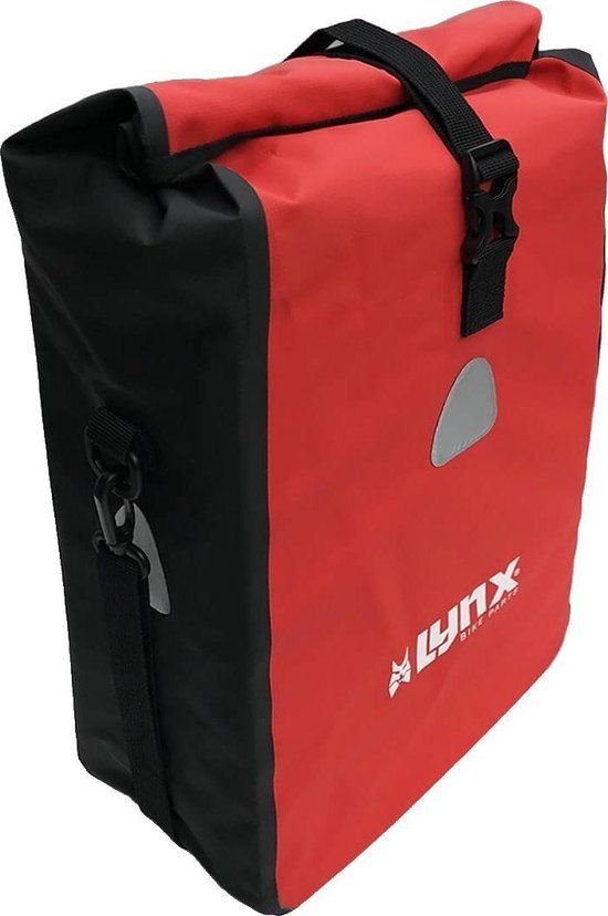 Lynx Pakaftas Tarpaulin Rood 16 Liter - Enkele fietstas - Waterdicht