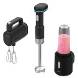 Cecotec BlendGo Draagbare handmixer, 180 W, accu met 2 uur oplaadtijd, 30 minuten gebruik, batterij-indicator, complete accessoires, temperatuur 60-96 °C, snelheid 6500-13000 omw/min, oplaadbaar