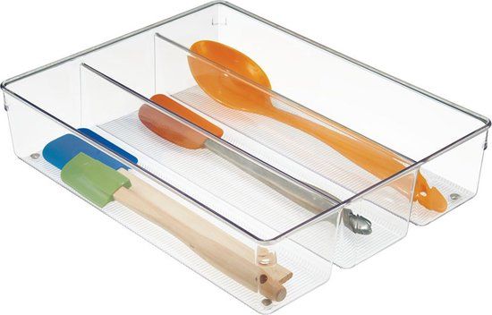 iDesign Ladebak - 2-vaks - 40.5 cm diep - Transparant