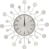 vidaXL Wandklok Metaal Zilverkleurig 40 cm