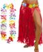 Hawaii Hawaii jupe Hula et guirlande de fleurs avec LED - Adultes - rouge - fête à thème tropical