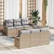 Prolenta Maison Exclusive - Set van 7 tuinbankkussens, beige, van polyrotan