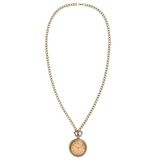 Finidi Steampunk horloge aan ketting Goud/Bruin