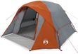 vidaXL Tent 4-persoons waterdicht grijs en oranje