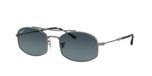 Ray-Ban Rb 3719 Lunettes de soleil unisexe argent pilote bleu 51mm