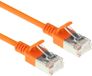 ACT Oranje 2 meter LSZH U/FTP CAT6A datacenter slimline patchkabel snagless met RJ45 connectoren