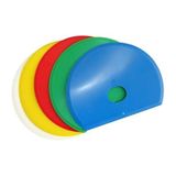 Maya Professional Tools 81915-2 flexibele deegspatel met gat, rond, FBK/levensmiddelhygiëne, 160 mm x 125 mm x 1,65 mm, blauw