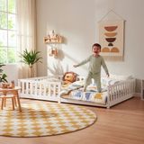 en.casa Kinderbed met matras Tanna 120x200 cm wit